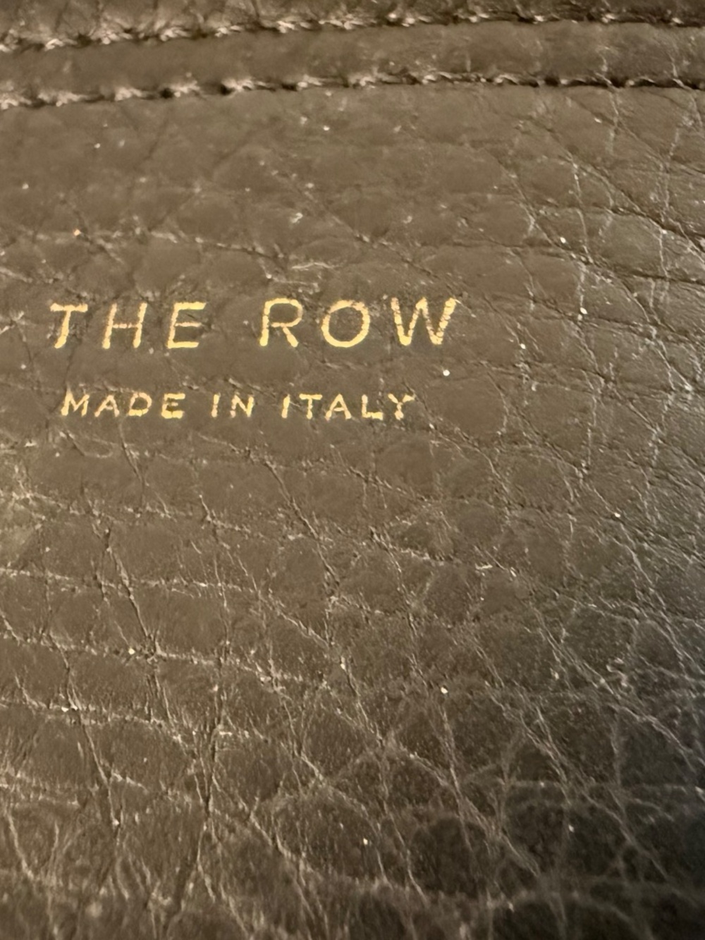THE ROW Black Pebbled Leather Bucket Bag - Picture 4 of 5